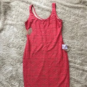 Coral & Nude Sexy BodyCon dress